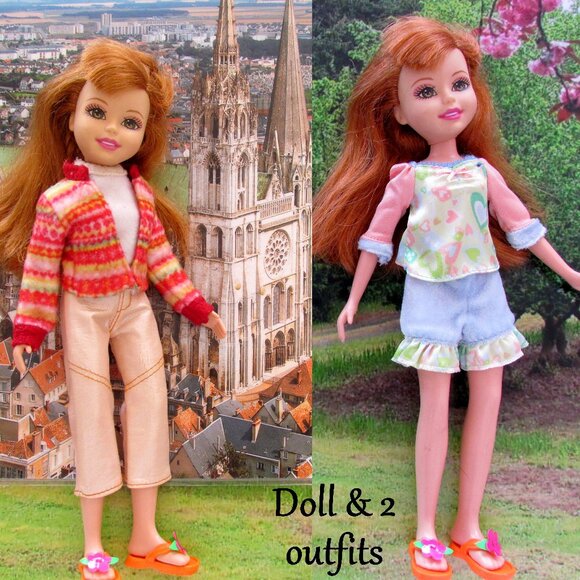 WEE 3 FRIENDS DOLL, LILA, + 2 OUTFITS: ORIGINAL CLOTHES, 10" CUTE REDHEAD - Picture 1 of 10